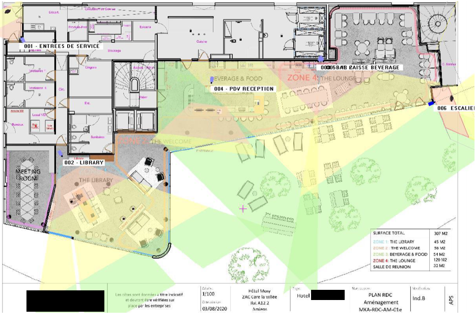 Plan Caméras - Vidéosurveillance Hotel